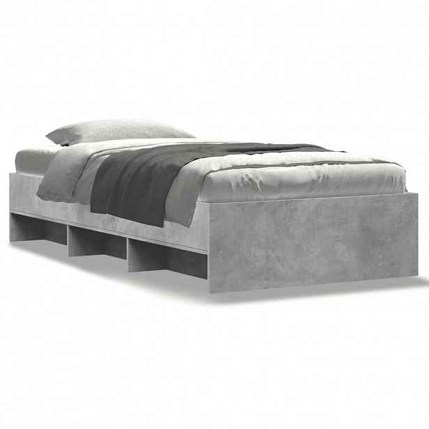 vidaXL Rám postele betonově šedý 75 x 190 cm kompozitní dřevo
