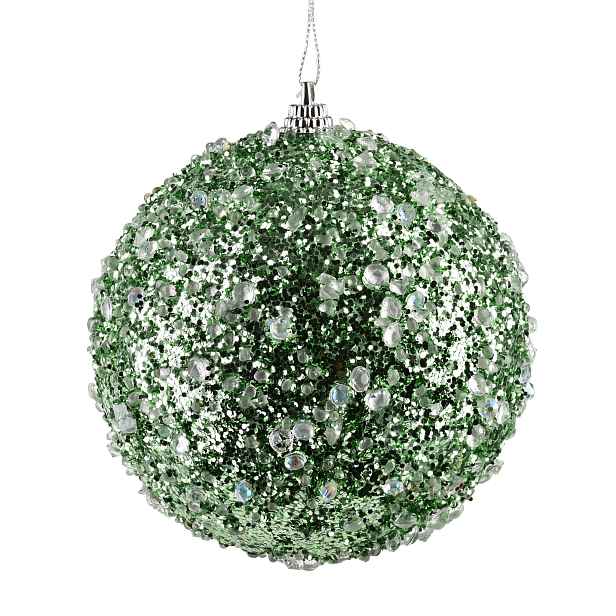 Mondex Vánoční baňka SANTA LILA Bauble 10 cm zelená