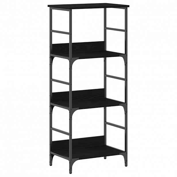vidaXL Knihovna 3 úrovní 50 x 33 x 117,5 cm Kompozitní dřevo Černý dub