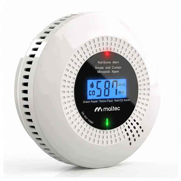 Detektor Oxidu Uhelnatého A Kouře Detektor Oxidu Uhelnatého Certifikovaný Alarm 2v1 LCD