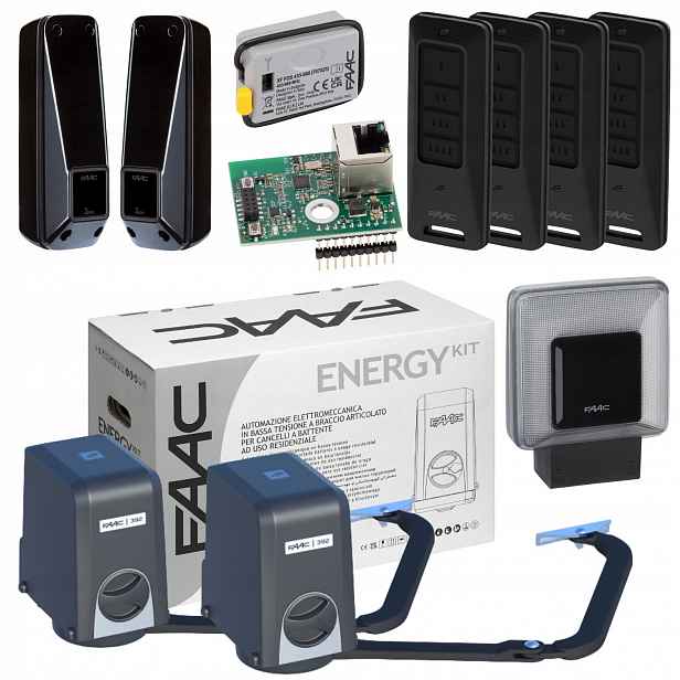 Faac Energy+ Xwbl- WiFi Lan+ Lampa+ Pilot 4ks pohon dvoukřídlé brány