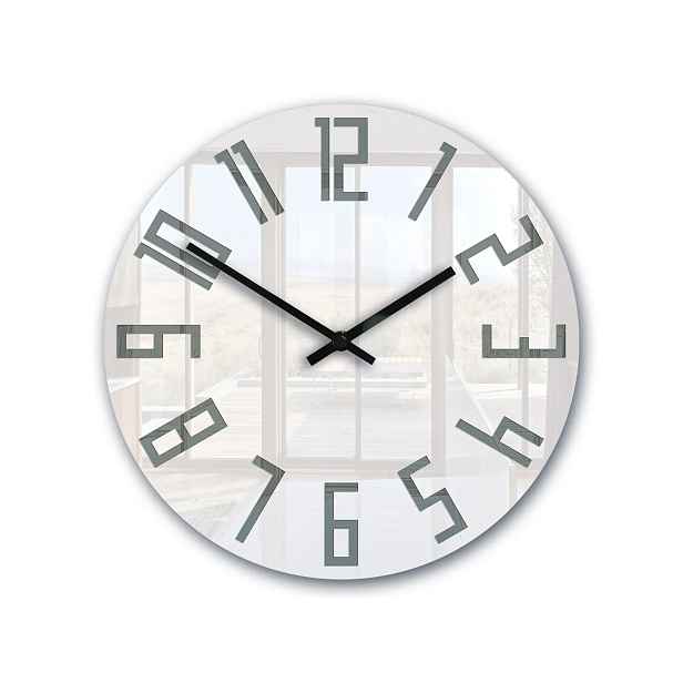 ModernClock Nástěnné hodiny Slim 32 cm bílé/šedé