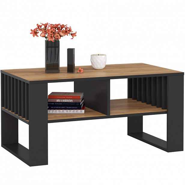 RAUMHIRSCH FURNITURE KONZOLOVÝ STOLEK dub Craft, černý 45/92/53