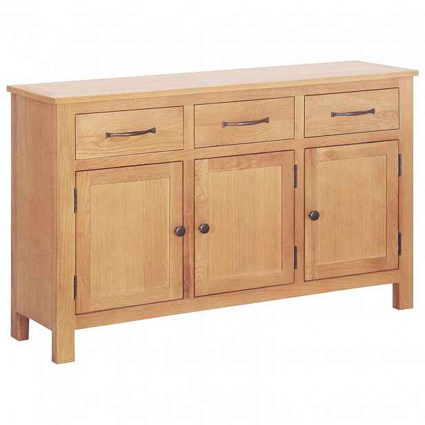 vidaXL Servírovací skříň Hnědá 112 x 33.5 x 70 cm Pevné dubové dřevo