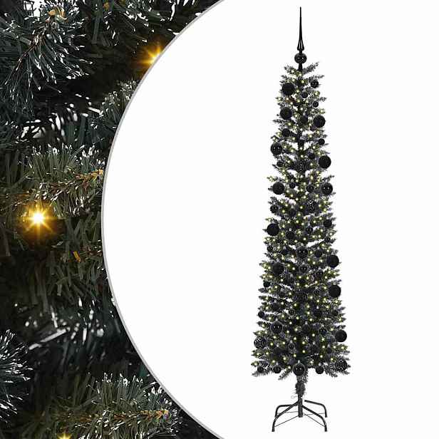 vidaXL Umělý vánoční stromeček Zelená 210 cm PVC, plast a ocel