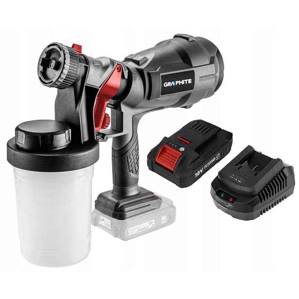 Graphite Stříkací Pistole Hvlp Energy+ 18V 58GE103 Akumulátor 4AH Set