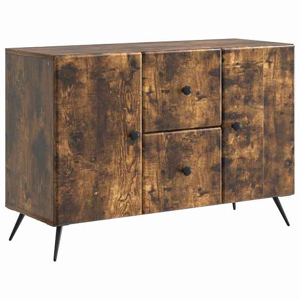 vidaXL Servírovací skříň se zásuvkou Kouřový dub 89 x 34,5 x 60 cm