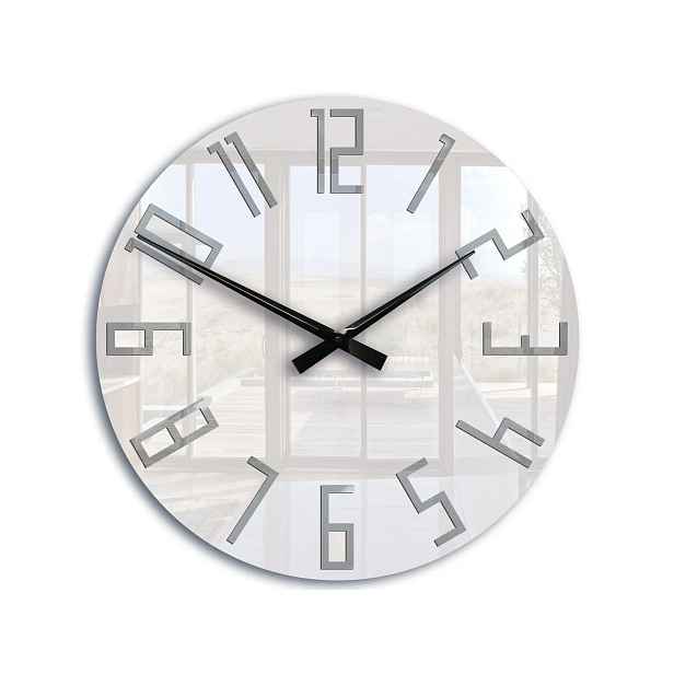 ModernClock Nástěnné hodiny Slim 59 cm bílé/šedé