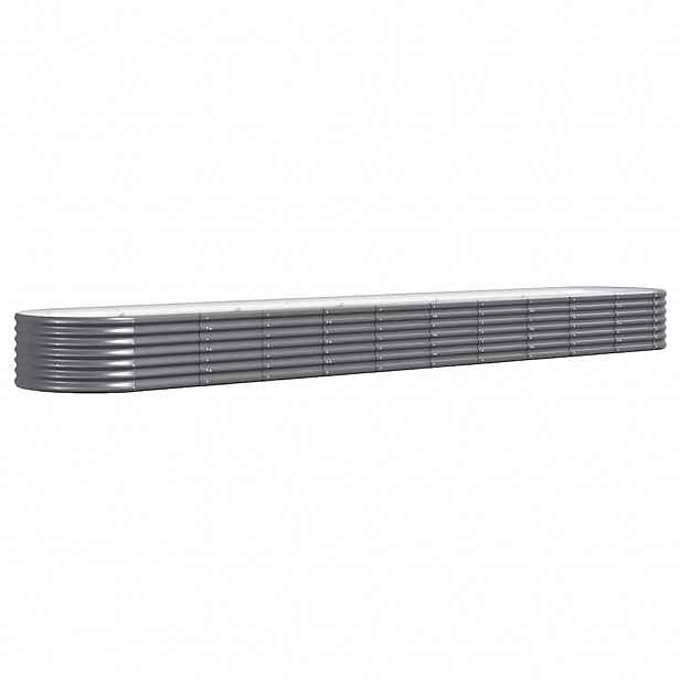 vidaXL Vyvýšený záhon pozinkovaná ocel 440x80x36 cm antracitový