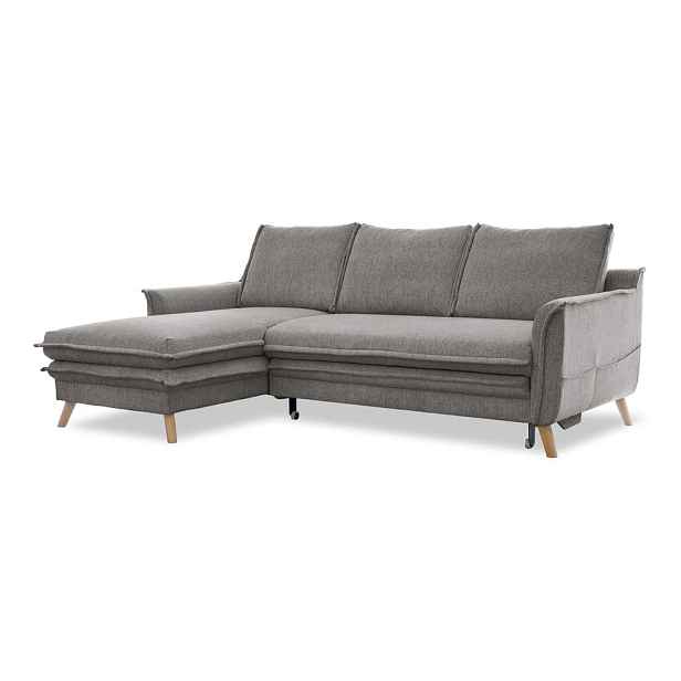 Šedá rozkládací rohová pohovka (levý roh) Charming Charlie – Miuform