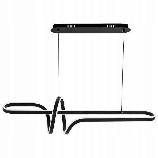 Led Závěsná Stropní Lampa Černá Velká 98 CM Do Obývacího Pokoje Jídelny G038-CP Černá