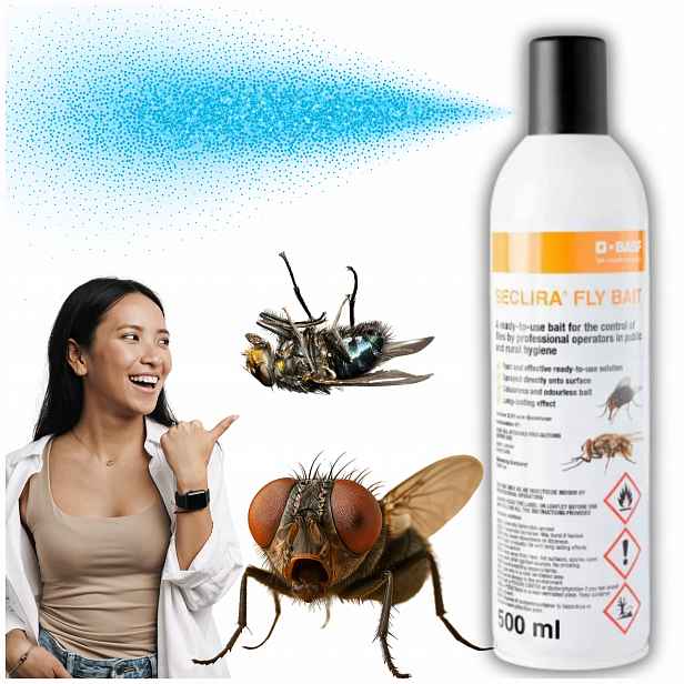 Silný Sprejový Postřikový Přípravek Na Mouchy Seclira Fly Bait Basf 500 ML