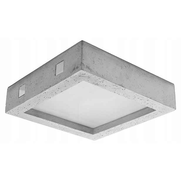 Sollux Lighting Stropní svítidlo stropní svítidlo Led betonová skleněná čtvercová 33 cm