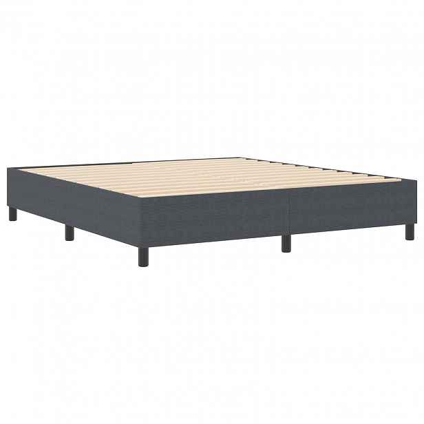 vidaXL Rám platformy Tmavě šedá 180 x 200 cm Žebrovaná látka
