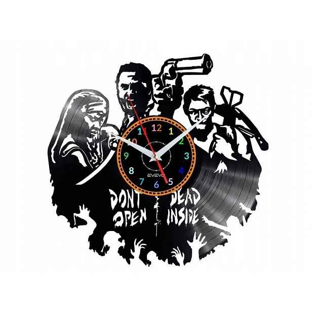 Walking Dead Živí Mrtví Nástěnné Hodiny Vinylová Deska Dárek Památka