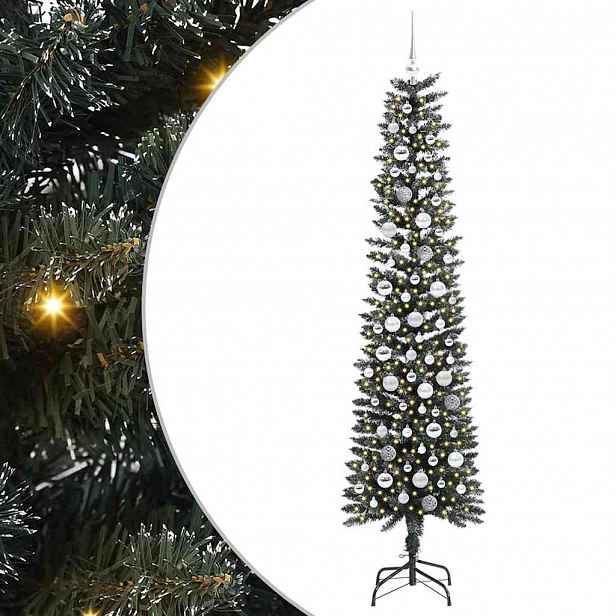 vidaXL Umělý vánoční stromeček Zelená 210 cm PVC, plast a ocel