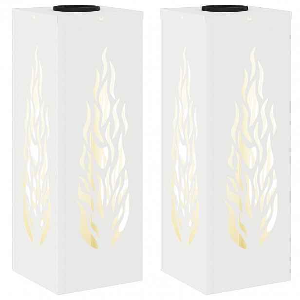 vidaXL Solární LED Cestovní Světlo 2 ks Teplá bílá 18 x 18 x 50 cm