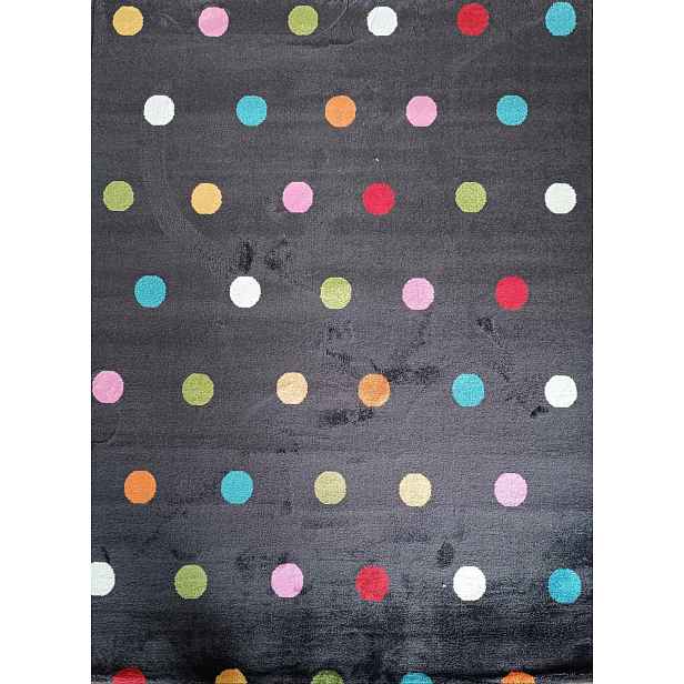 Koberec s měkkou srstí, barevné puntíky 80 x 150 cm