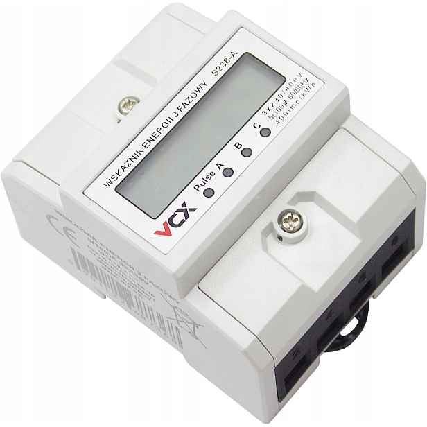 Měřič elektrické energie S-238-A 3-fázový 230 V, 100 A VCX