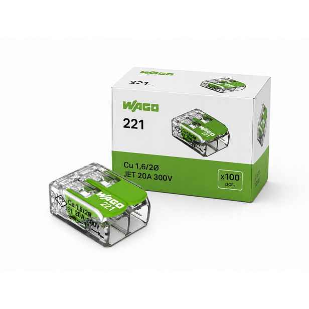 Wago spojka s pákami, max 4 mm² 221-422