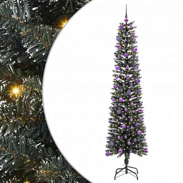 vidaXL Umělý vánoční stromeček Zelená 210 cm PVC, plast a ocel