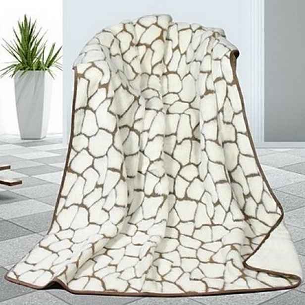 Bellatex Vlněná deka DUO Caschmere Kameny, 155 x 200 cm