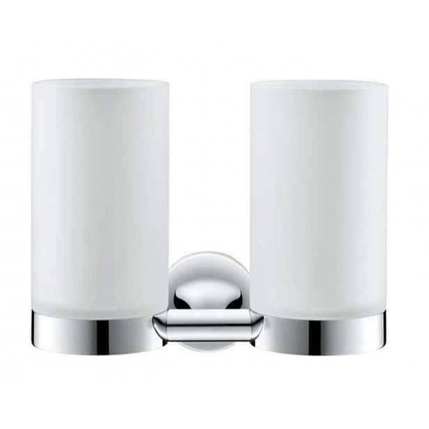 Duravit Starck T - Dvojitý držák kartáčků a pasty, matné sklo/chrom 0099481000