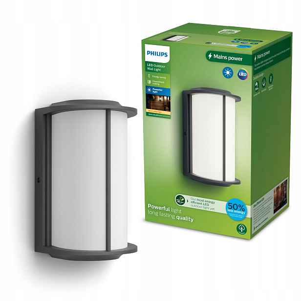 Zahradní nástěnné svítidlo Led venkovní lampa 4.3W 2700K IP44 Reese Ultra Philips