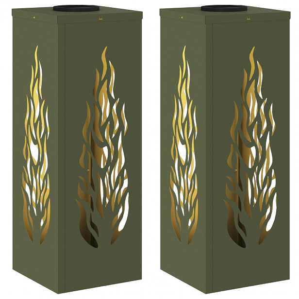 vidaXL Solární LED Cestovní Světlo 2 ks Teplá bílá 18 x 18 x 50 cm