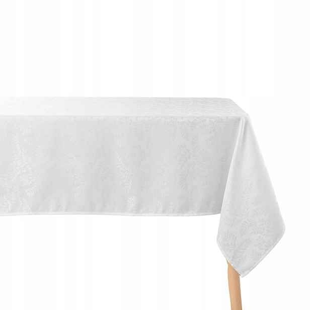 Béžový Ubrus Na Stůl Se Stříbrným Vzorem Doriane S Rostlinným Motivem 140 X 240 CM