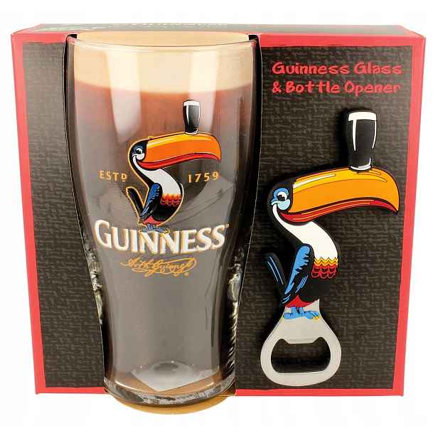 Guinness sklenice otvírák Tukan The Gilroy Collection Gift Box A10