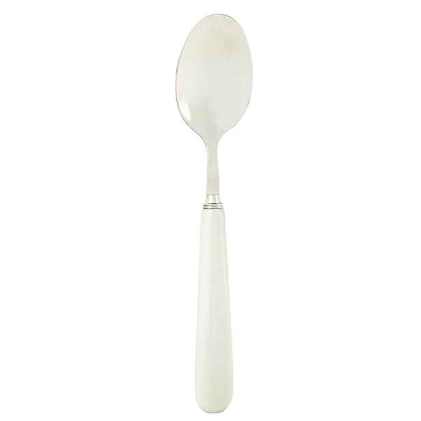Polévková lžíce s bílou keramickou rukojetí - 20cm Clayre & Eef