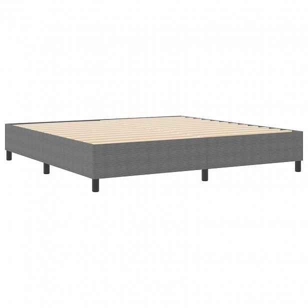 vidaXL Rám platformy Světle šedá 200 x 200 cm Žebrovaná látka