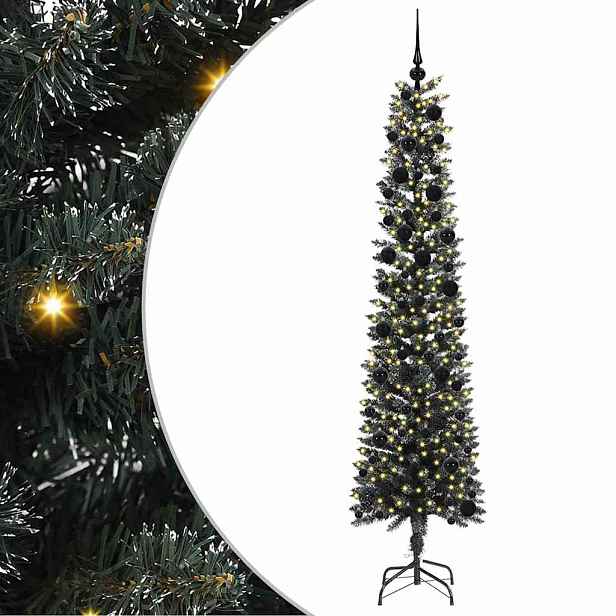 vidaXL Umělý vánoční stromeček Zelená 240 cm PVC, plast a ocel