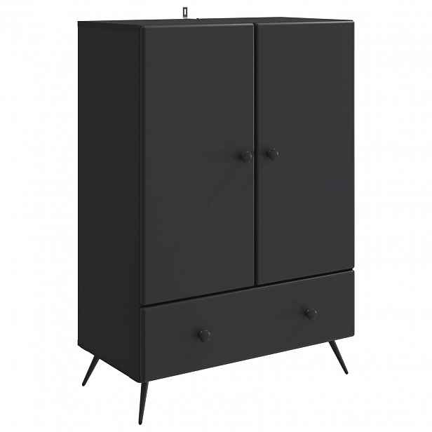 vidaXL Servírovací skříň Černá 66 x 34,5 x 95 cm Kompozitní dřevo