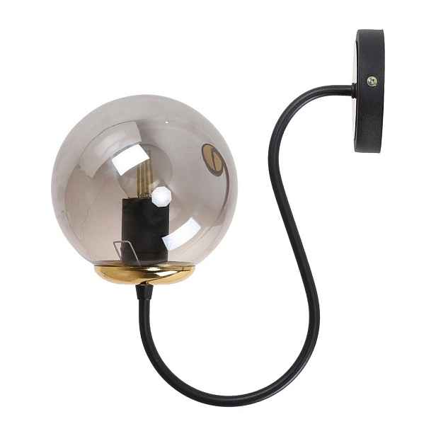 Černo-šedé nástěnné svítidlo ø 15 cm Oslo – Squid Lighting