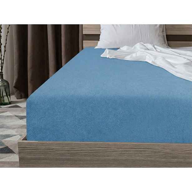 Froté prostěradlo EXCLUSIVE modré 90 x 200 cm
