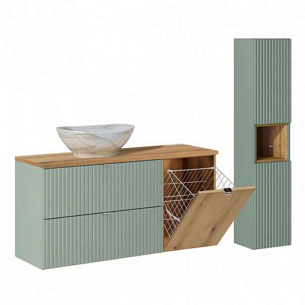Petits-meubles KOUPELNOVÝ NÁBYTEK 120.4cm Jade 2er-Set Zelená