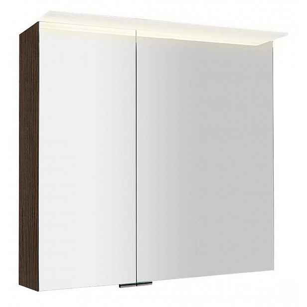Sapho Linex - Zrcadlová skříňka s LED osvětlením 80x70x15 cm, 2x dvířka, borovice rustik LX080-0016