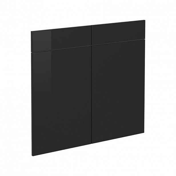 Vicco KUCHYŇSKÁ DVÍŘKA R-Line Černý vysoký lesk 79.2 x 70.8 cm nábytková čela pro spodní skříňku se zásuvkami