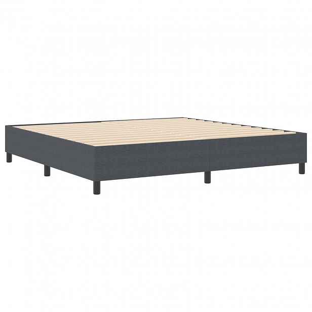 vidaXL Rám platformy Tmavě šedá 200 x 200 cm Žebrovaná látka