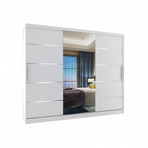 B BELINI GROUP POSUVNÁ SKŘÍŇ Verona MBP, Bílá Mat, 232 cm, se zrcadlem