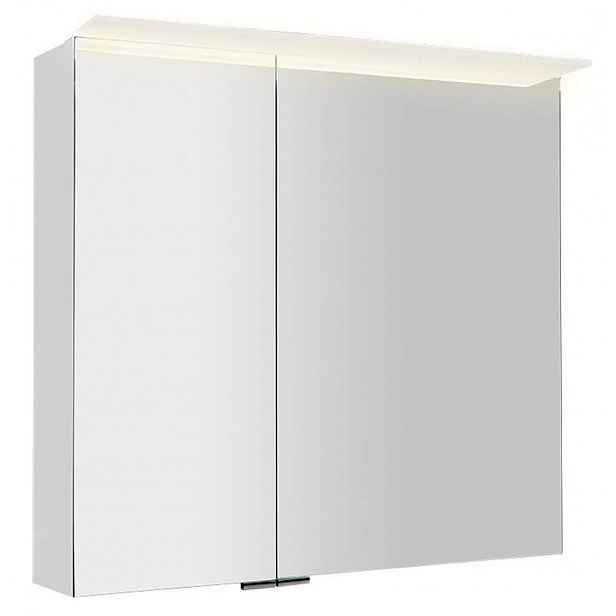 Sapho Linex - Zrcadlová skříňka s LED osvětlením 80x70x15 cm, 2x dvířka, bílá LX080-0030