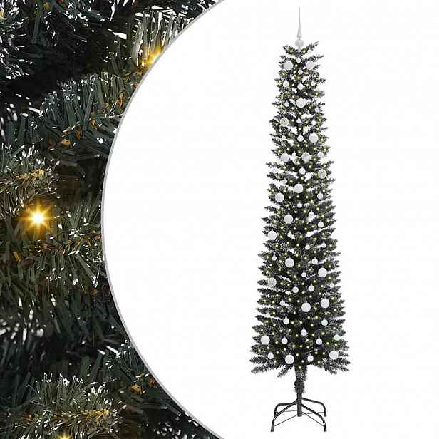 vidaXL Umělý vánoční stromeček Zelená 240 cm PVC, plast a ocel