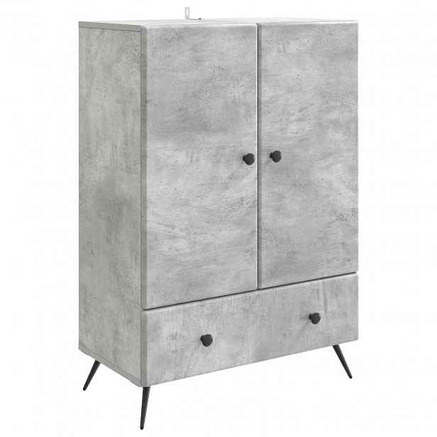vidaXL Servírovací skříň Betonově šedá 66 x 34,5 x 95 cm