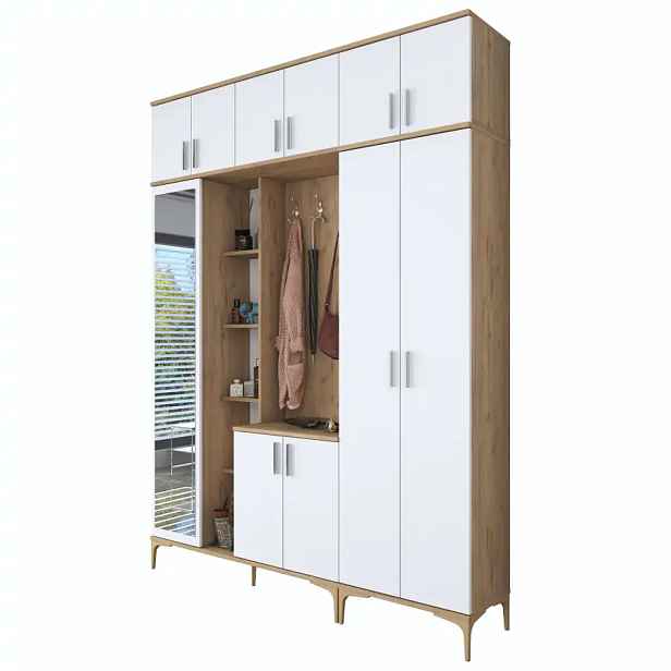 Casarredo Předsíňová stěna RIBERA - ořech/bílá