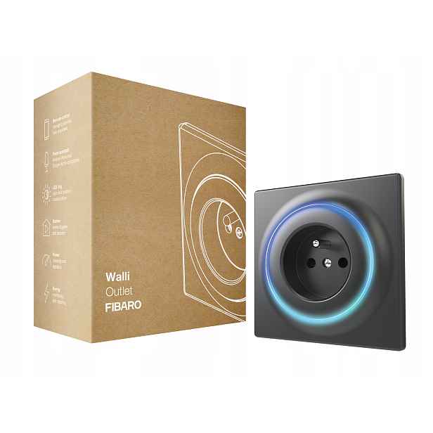 Fibaro FGWOE-011-8 Inteligentní zásuvka Walli Outlet Antracit