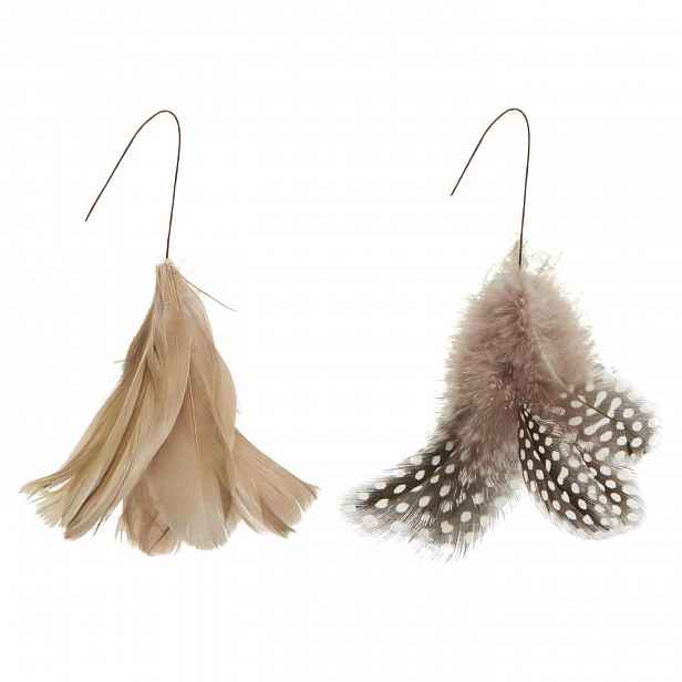 IB Laursen Závěsné peří na drátku FEATHER DECOR hnědé - více barev