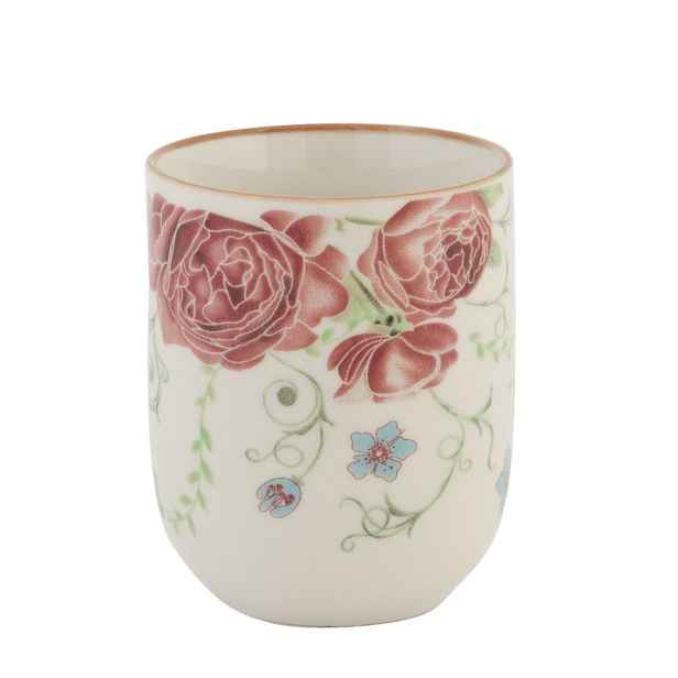Kalíšek na čaj pivoňky - pr 6*8 cm / 0,1L Clayre & Eef