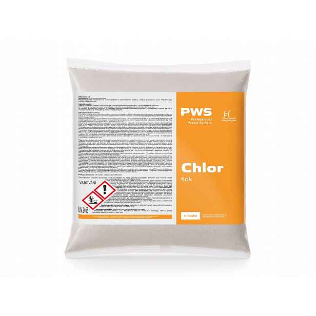 Pws Chlor šok organický granulát 3kg, Doplnění bazénová chemie